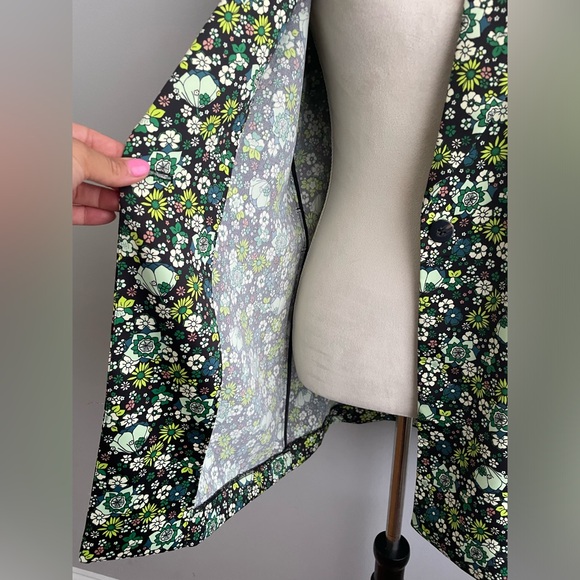 Scotch & Soda Amsterdam Floral Blazer Jacket Relaxed Fit Green Sz M - Picture 6 of 15